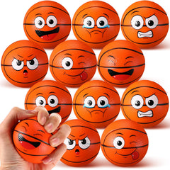 Arrowbash basketball stress ball with a happy face for quick stress relief on the go.