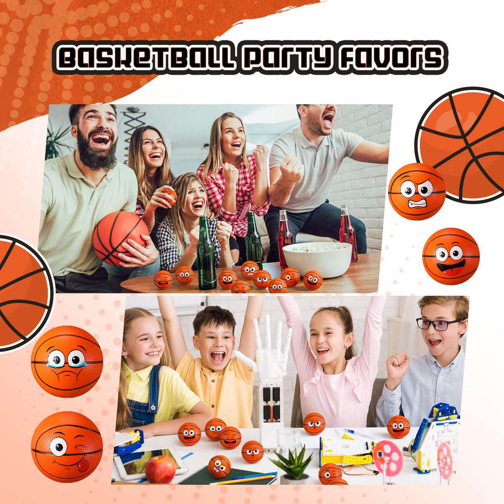 Arrowbash basketball stress ball with a winking face makes desk breaks more fun.