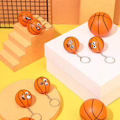 Arrowbash compact basketball stress ball keychain offers portable squeeze.