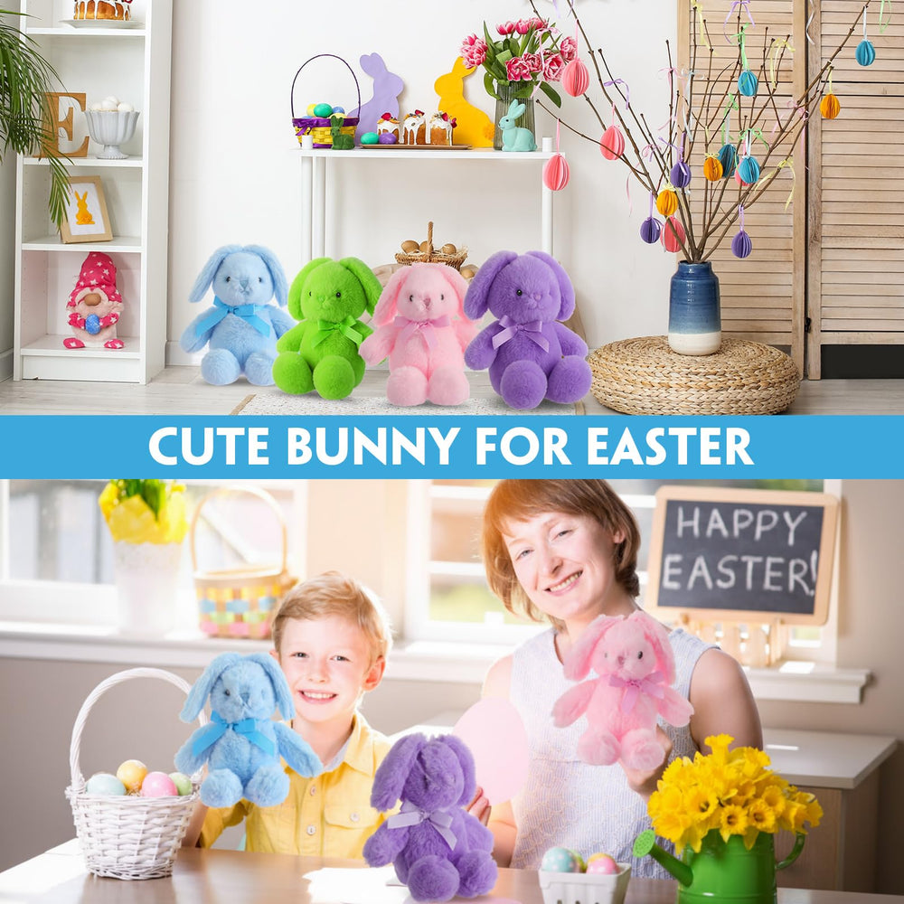 Arrowbash Easter bunny plush decor suitable for baskets and shelves.