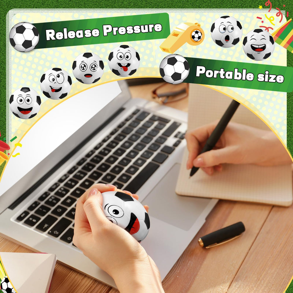 Arrowbash mini soccer stress ball face-06, classroom or home decoration accents