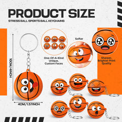 Arrowbash smiley face stress ball keychain eases tension during commutes.