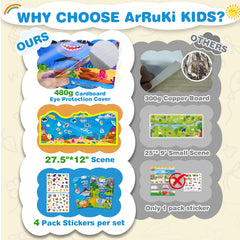ArRuKi KIDS Dry erase marker use—easy to erase and reuse during travel.