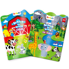 ArRuKi KIDS farm animals sticker book cover for imaginative play and learning
