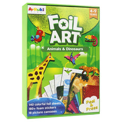 ArRuKi KIDS Foil Art Kit: animals and dinosaurs for imaginative, mess-free crafts.