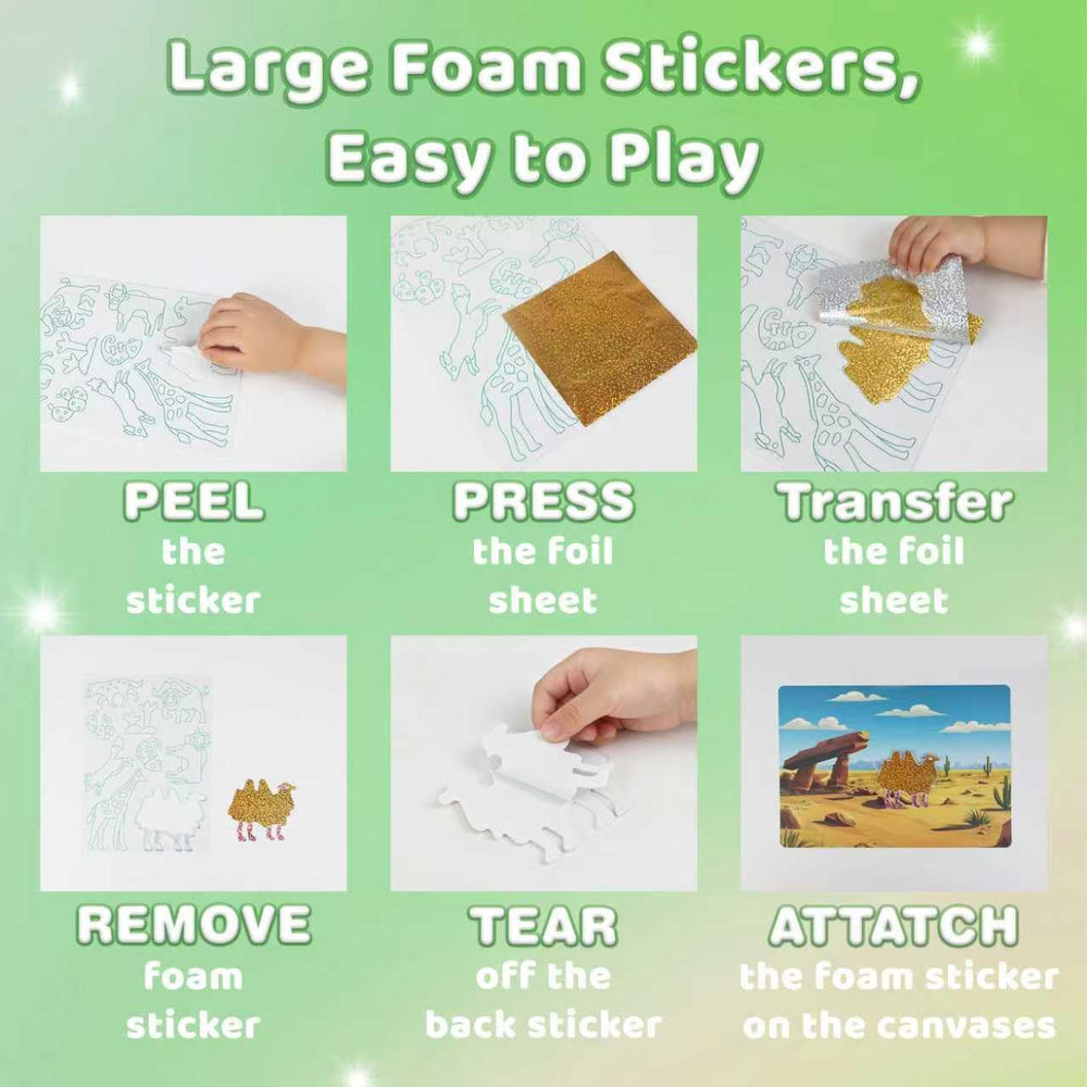 ArRuKi KIDS foil sheets provide bright color for vibrant art projects.
