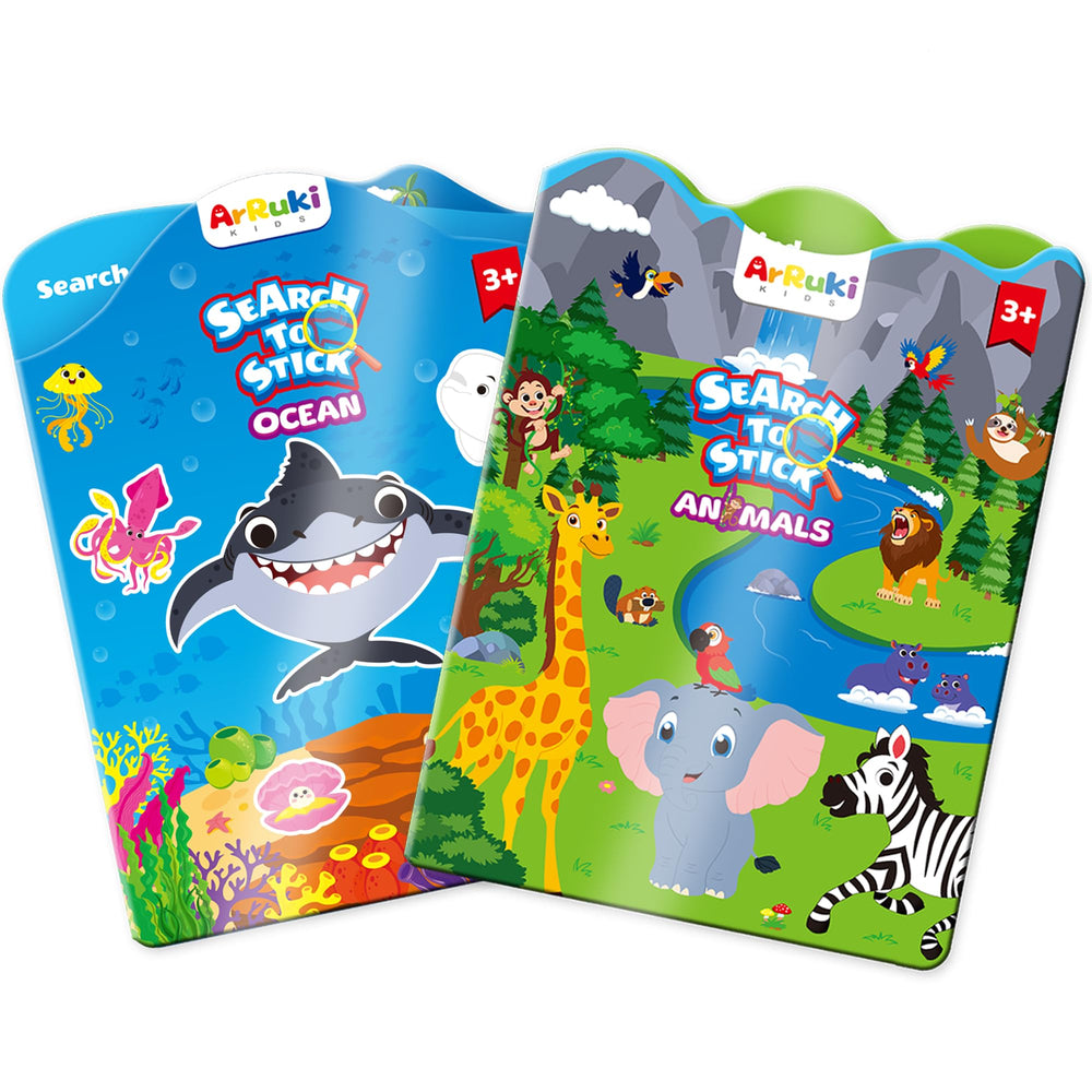 ArRuKi KIDS Ocean World sticker book cover—durable and inviting for screen-free play.