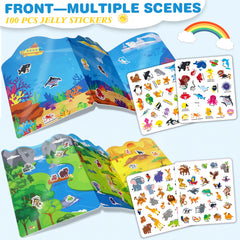 ArRuKi KIDS Ocean World stickers closeup—vibrant jelly textures spark imaginative play.
