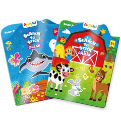 Arruki Kids farm scene sticker book with 3D jelly stickers for imaginative play.