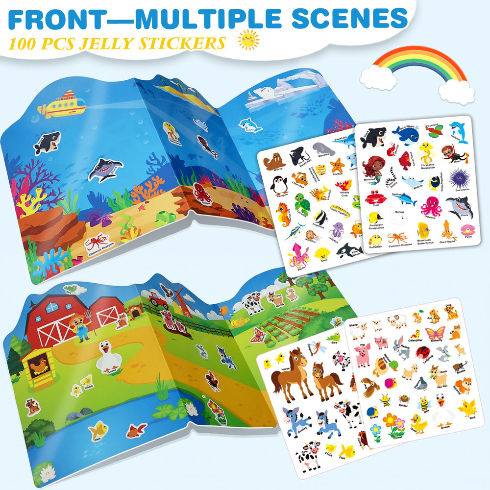 Arruki Kids ocean scene sticker book for creative exploration.