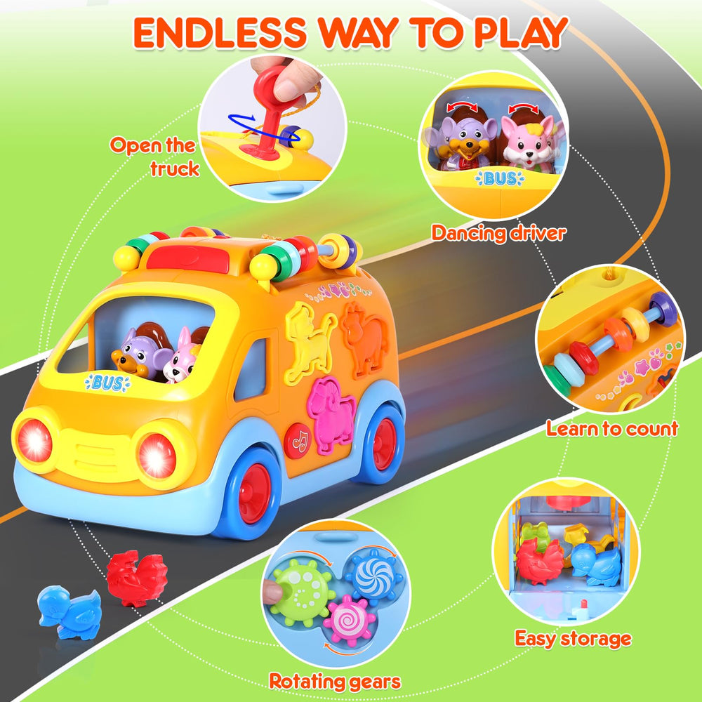 arscniek toy cars twelve colorful beads enhance fine motor sorting skills