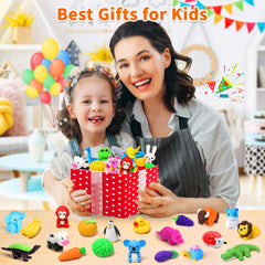 Arscniek pizza take-apart eraser blends play with learning in a compact tool