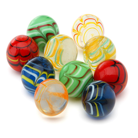ARSUK large glass shooter marble 25mm red for decor and educational play.