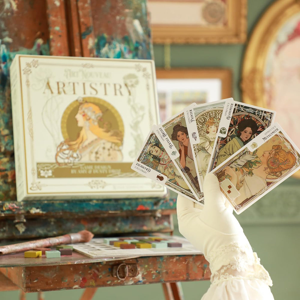 ART NOUVEAU ARTISTRY artisans miniatures evoke the studio atmosphere.