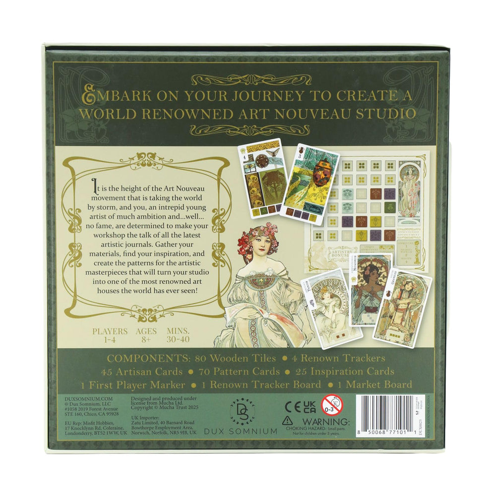 ART NOUVEAU ARTISTRY game board setup with vibrant motifs inviting quick play.