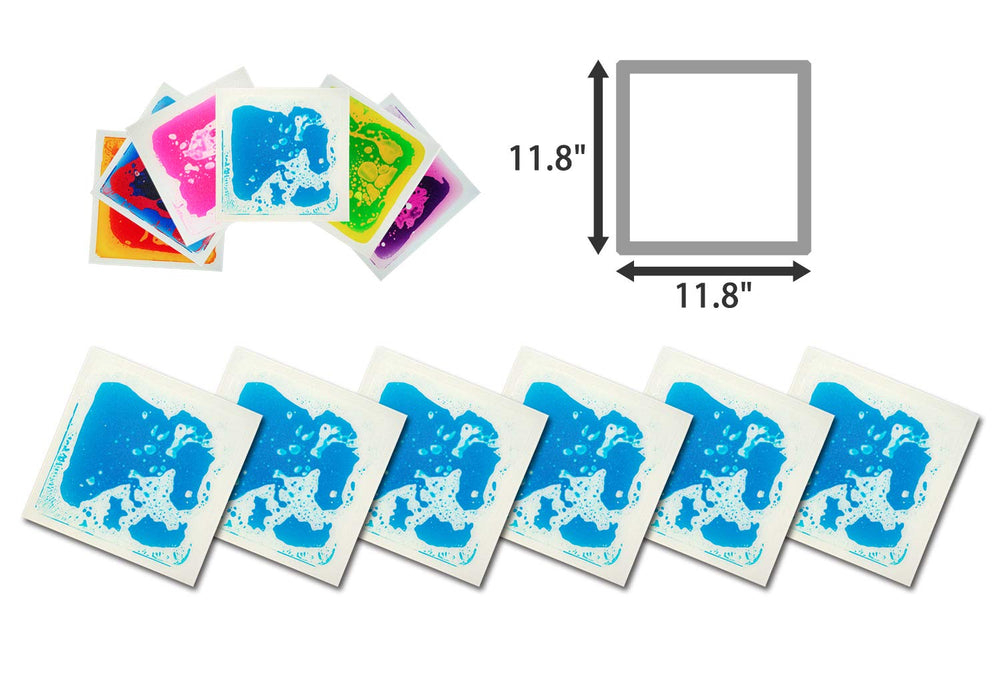 Art3d blue liquid play tile for sensory-rich kids' activities