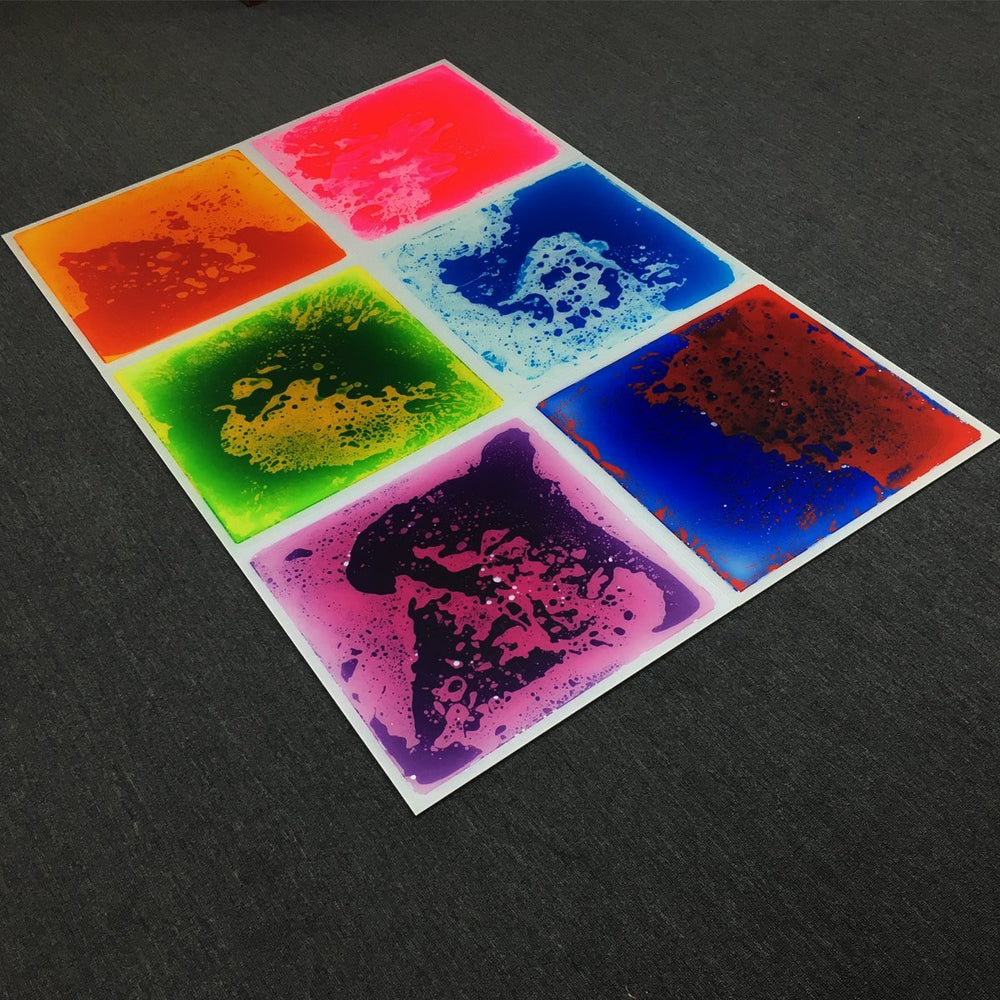 Art3d blue liquid floor tile enhances dance and play spaces with motion
