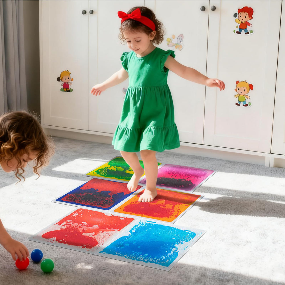 Art3d Liquid Sensory Floor Tile shows dynamic movement underfoot for active spaces.