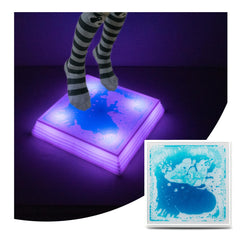 Art3d sensory blue liquid motion tile responds to touch with color change.