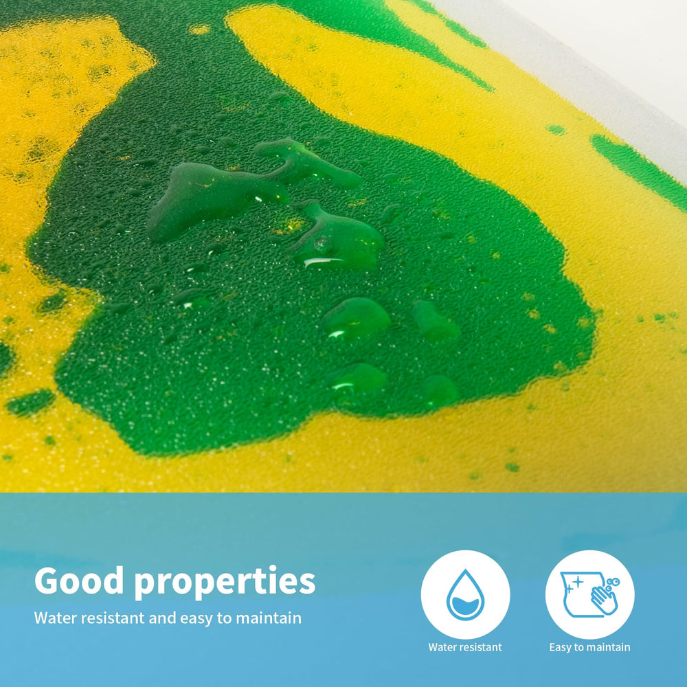 Art3d triangle liquid sensory tile ideal for classrooms and dance floors.