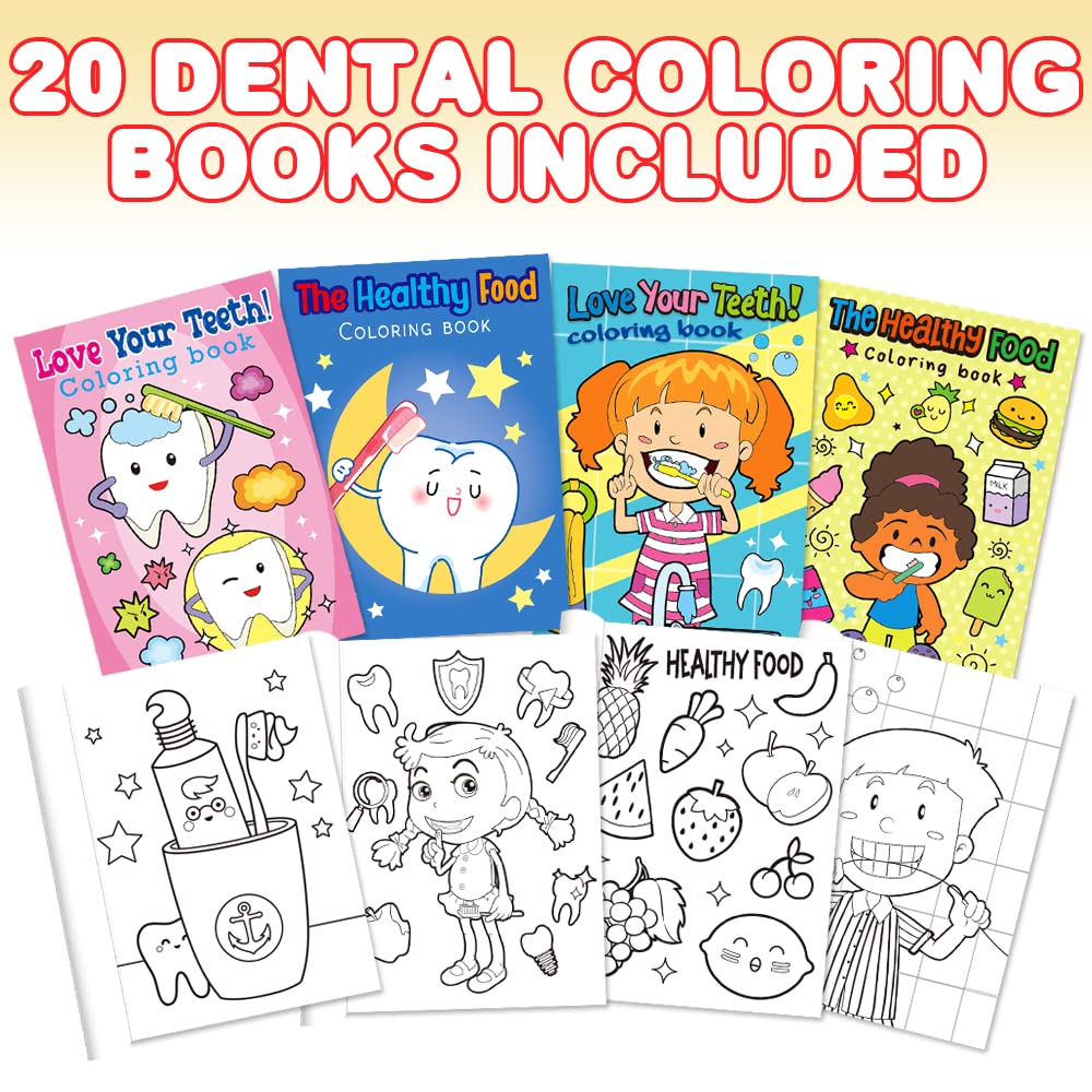 ArtCreativity 5x7 mini color booklet for quick, shareable dental-themed fun.