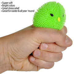 ArtCreativity durable chicken puffers designed for repeated squeezes and play.