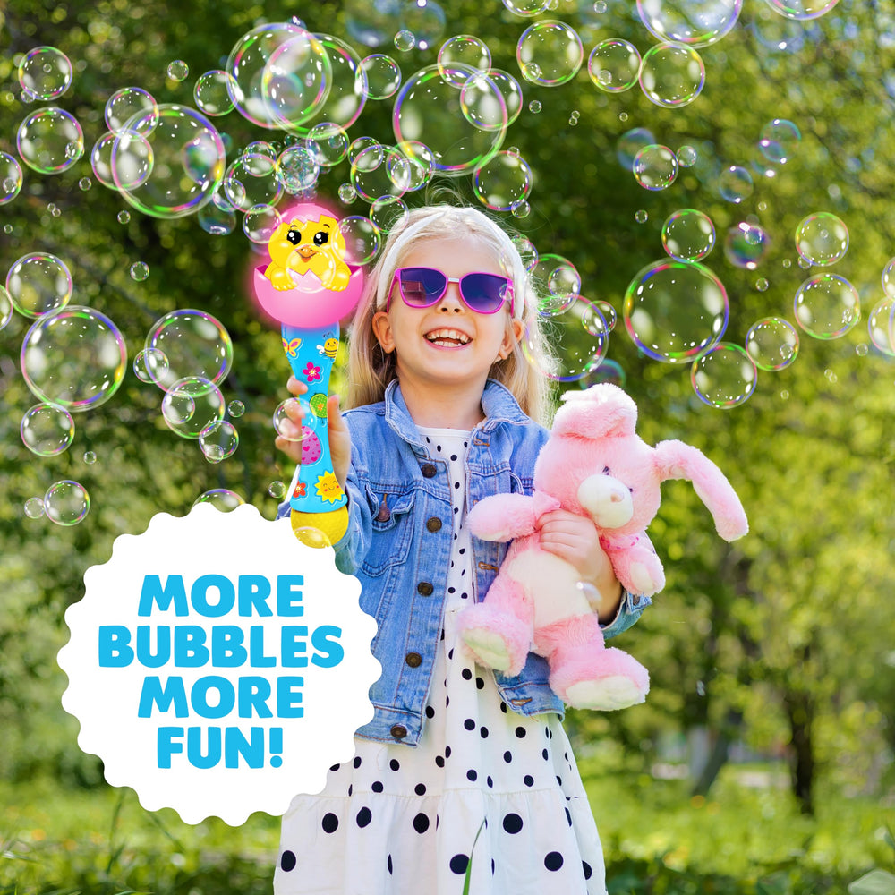ArtCreativity Easter Chick Bubble Wand two play modes for versatile fun.