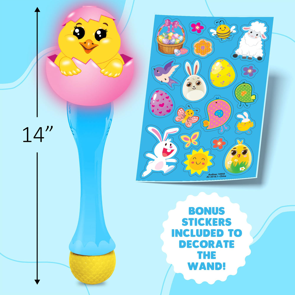 ArtCreativity Easter Chick Bubble Wand yellow chick design sparks imaginative play.