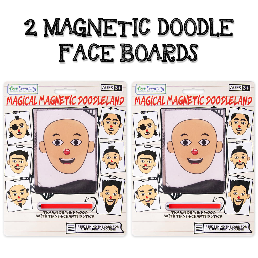 ArtCreativity Magnetic Drawing Face 2-Pack wand-assembly close-up, magnets secure for mess-free creativity.