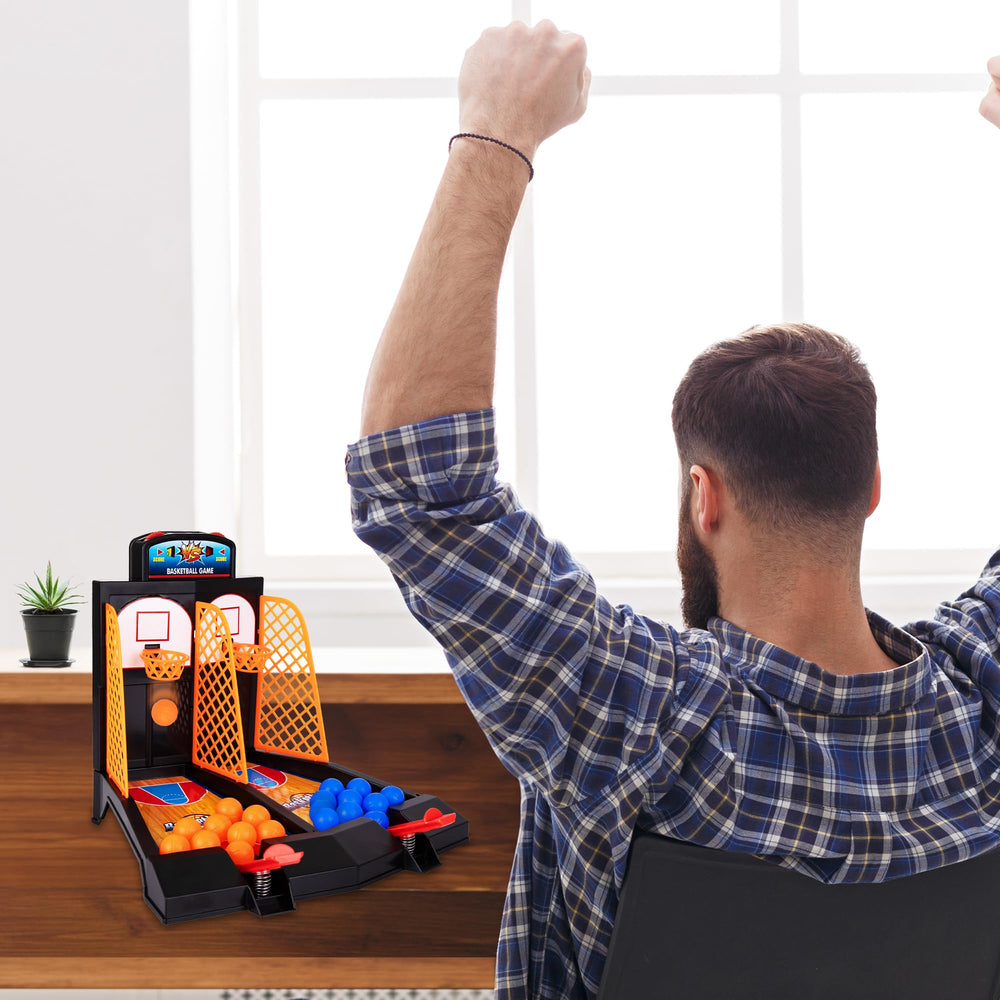 Compact desktop-size ArtCreativity basketball game fits in small spaces.