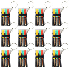ArtCreativity mini screwdriver set on keychain, portable 12-pack for quick repairs.