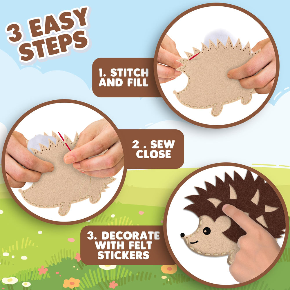 ArtCreativity Large blunt needles designed for safe beginner sewing for kids.