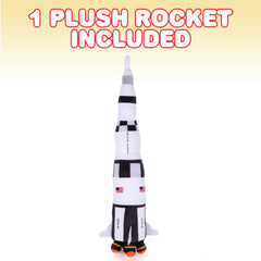 ArtCreativity space shuttle plush with detailed colors for authentic pretend play.