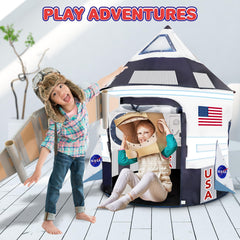 ArtCreativity space tent interior with mesh windows encourages safe, open play.
