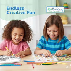 ArtCreativity sticker kit with 600 bright stickers sparks decorating and storytelling.