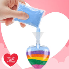 ArtCreativity heart necklace with screw-cap end for easy filling