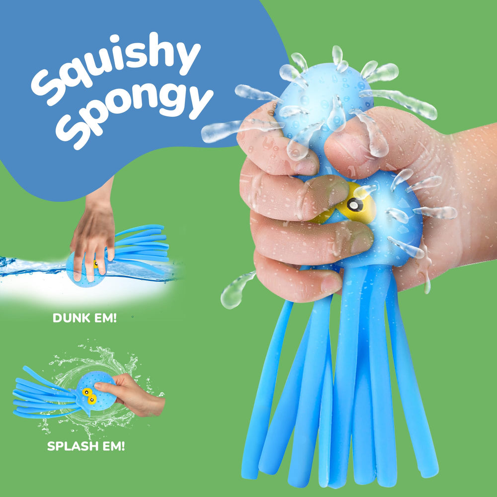 ArtCreativity water-squirting octopus: bright colors that attract toddlers during bath time.