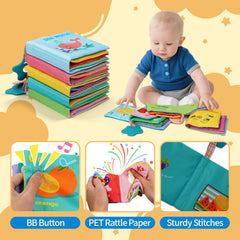 ArtCredit 5pack food theme crinkle book highlights first letters through imagery