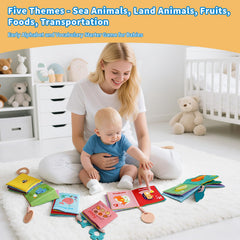 ArtCredit 5pack fruit theme crinkle book engages senses and supports recognition