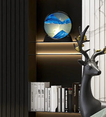 Arthink dynamic sandscapes create non-repeating art at every flip for gentle ambiance.