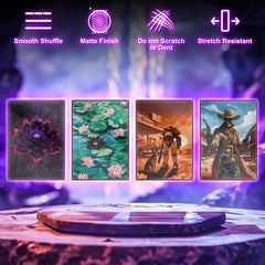 Artimana clear front, matte back design aids quick card reading.
