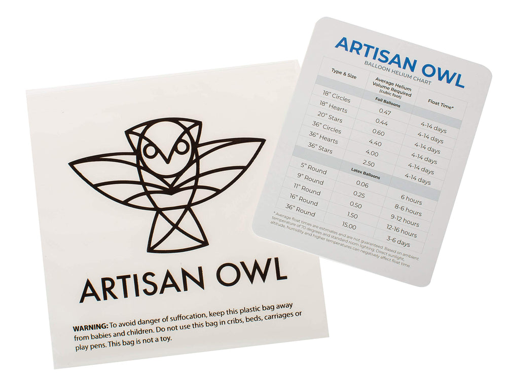 Artisan Owl 31-inch balloon serves as a bold centerpiece for celebrations.