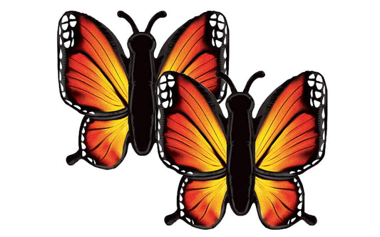 Artisan Owl orange butterfly foil balloon 46in, ideal for eye-catching party decor