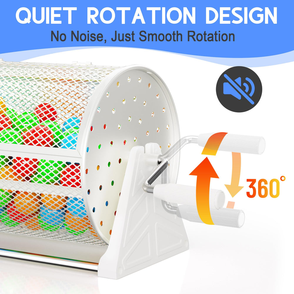 ArtiSpin raffle drum detachable base enables easy transport
