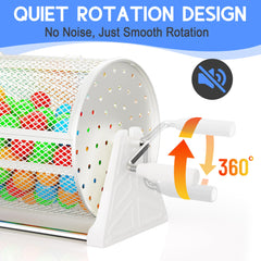 ArtiSpin raffle drum detachable base enables easy transport