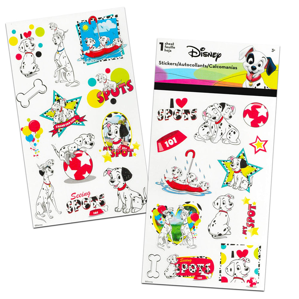 Artist Unknown Disney 101 Dalmatians sticker packs offer fun party favors and craft decoration ideas.