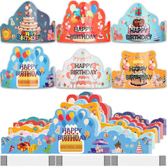 ARTLYMERS Birthday Crowns 30-pack: glossy, colorful crowns for classroom celebrations.