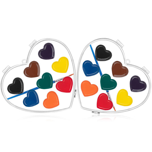 ARTLYMERS Valentines Day Kids Watercolor Heart Sets showcase safe, washable colors for classroom art.