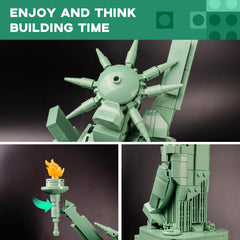 ArtorBricks Statue of Liberty brick separator illustrates easy assembly.