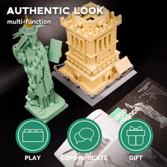 ArtorBricks Statue of Liberty full figure showcases a museum-worthy desk ornament.